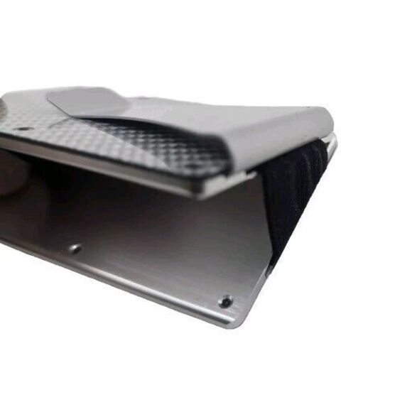 Carbon Fiber Wallet By W+W Slim Wallet & RFID Blocking W/ Clip And Opens Up 180° - Picture 10 of 12